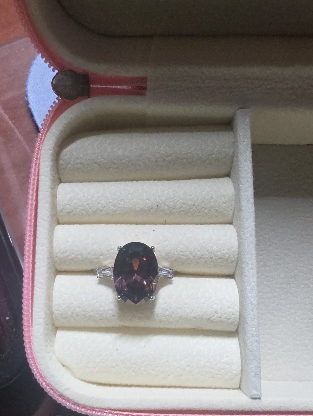 Ryze Sterling Silver Smoky Quartz Ring Size 6